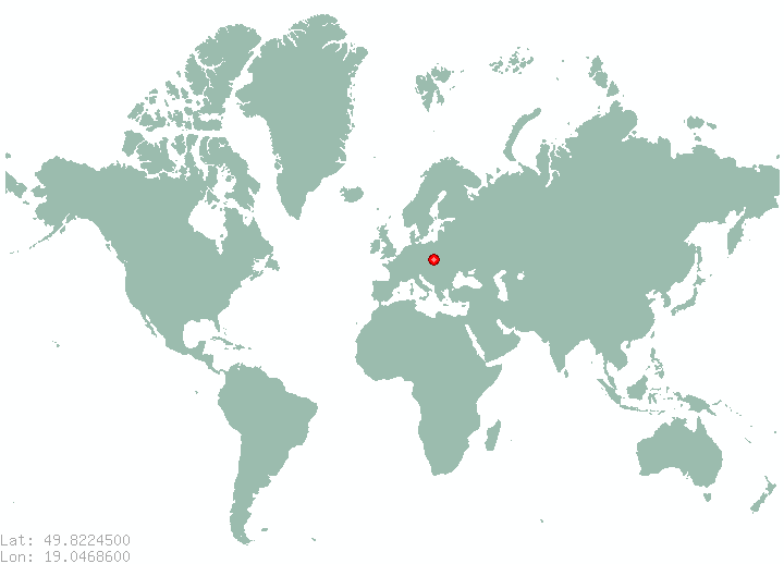 Bielsko-Biala in world map