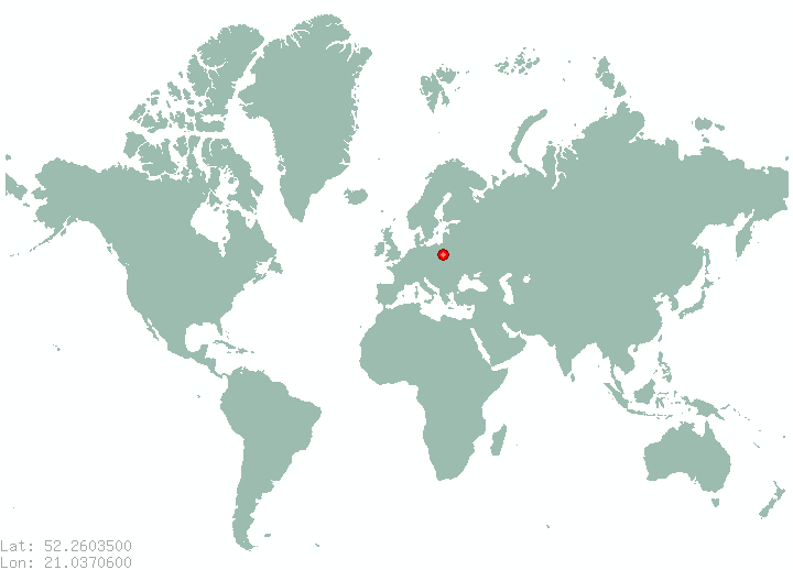 Praga in world map